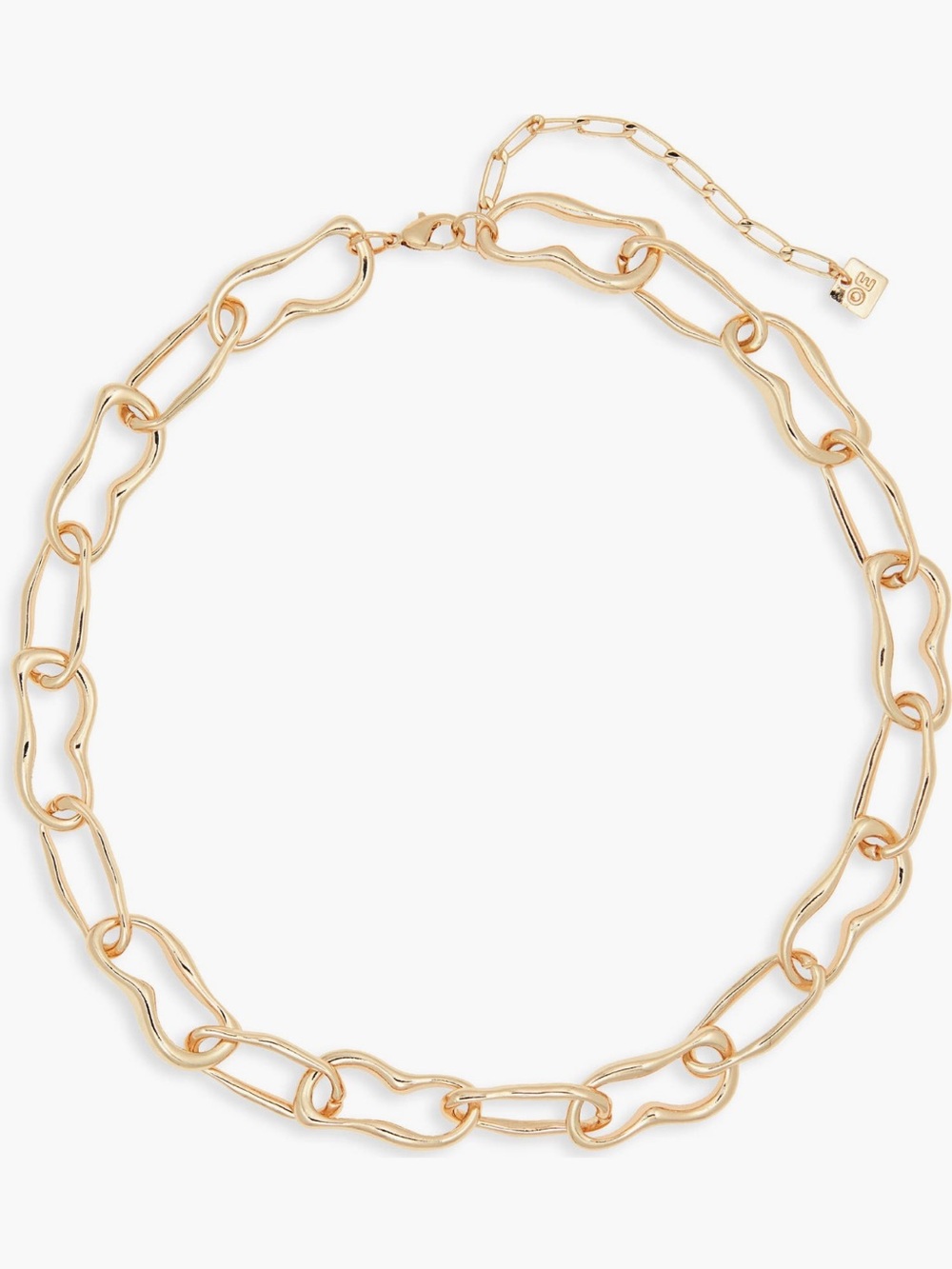 Nordstrom Open Edit Elegant Gold Paperclip Style Link Necklace NWT